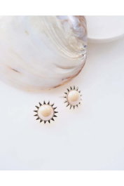 Heliophilia Silver Pendientes de Latón con Piedra de Circonio Plateados